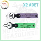 MiaWiki Bikerlar İçin Özel İsim Plaka Anahtarlık, Standart, MH-KAN-MT-5290x2, Mor Menekşe-Fıstık Yeşil, üniseks-yetişkin