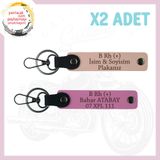 MiaWiki Bikerlar İçin Özel İsim Plaka Kan Grubu Anahtarlık, Standart, MH-KAN-MT-5372x2, Yavruağzı-Pembe, üniseks-yetişkin
