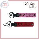 MiaWiki Boks Cesareti 2'li Kişisel Anahtarlık Seti, Standart, MH-KAN-40262x2, pembe-kırmızı, üniseks-yetişkin