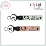 MiaWiki Boks Eldivenli Kişisel Yazılı 2'li Anahtarlık, Standart, MH-KAN-39989x2, beyaz-yavru ağzı, üniseks-yetişkin