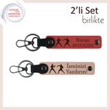 MiaWiki Boks Temalı Kişiselleştirilebilir 2'li Anahtarlık, Standart, MH-KAN-40252x2, nar çiçeği-yavru ağzı, üniseks-yetişkin