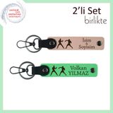 MiaWiki Boks ve Judo Temalı Anahtarlık İsme Özel, Standart, MH-KAN-40347x2, yavru ağzı-fıstık yeşil, üniseks-yetişkin