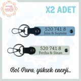 MiaWiki Bolluk Akışı 520 741 8 Kod İsme Özel Anahtarlık, Standart, MH-KAN5034x2, Gök Mavi-Beyaz, üniseks-yetişkin