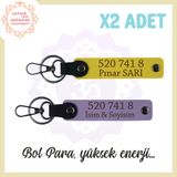 MiaWiki Bolluk Getiren 520 741 8 Sayı Anahtarlık, Standart, MH-KAN5097x2, Mor Menekşe-Sarı, üniseks-yetişkin