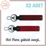MiaWiki Bolluk Kaynağı 520 741 8 Denge 2'li Anahtarlık, Standart, MH-KAN5076x2, Kırmızı-Bordo, üniseks-yetişkin