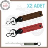 MiaWiki Çifti Fonksiyonel ve Şık Hediye Anahtarlık, Standart, MH-KAN-MT-11920x2, Nar Çiçeği-Açık Kahve-gri, üniseks-yetişkin