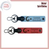 MiaWiki Çocuk Ve Ayyıldız 2'li Anahtarlık Seti, Tek Ebat, MH-KAN-34672x2, gök mavi-nar çiçeği, üniseks-çocuk