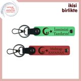 MiaWiki Çocuk ve Ayyıldız Temalı İsimli 2'li Anahtarlık, Standart, MH-KAN-34654x2, fıstık yeşil-nar çiçeği, üniseks-yetişkin