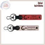 MiaWiki Çocuk ve Ayyıldız Temalı Kişisel Anahtarlık, Standart, MH-KAN-34782x2, nar çiçeği-pudra, üniseks-yetişkin