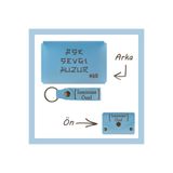 MiaWiki Cüzdan Ve Anahtarlık Set İsme Özel Açık Mavi, Medium, MH-KCA5719, üniseks-yetişkin