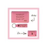 MiaWiki Cüzdan Ve Anahtarlık Set Pembe Sabret Şükret Dua Et İsme Özel, Small, MH-KCA5723, üniseks-yetişkin
