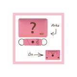 MiaWiki Cüzdan Ve Anahtarlık Set Pembe Soru İşareti Desenli İsme Özel, Small, MH-KCA5716, üniseks-yetişkin