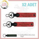 MiaWiki Deri 2'li Anahtarlık Motor Severlere Hediye, Standart, MH-KAN-MT-11019x2, Nar Çiçeği-yeşil, üniseks-yetişkin