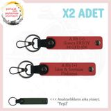 MiaWiki Deri 2'li Anahtarlık Motor Severlere Hediye, Standart, MH-KAN-MT-6019x2, Nar Çiçeği-yeşil, üniseks-yetişkin