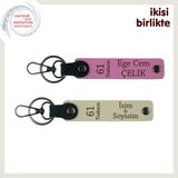 MiaWiki Deri Anahtarlık 2'li Set Karadeniz Temalı, Standart, MH-KAN-61-331x2, pembe-sütlü kahve, üniseks-yetişkin