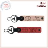 MiaWiki Deri Anahtarlık 2'li Set Karavan Yolculuğu, Standart, MH-KAN-35313x2, yavru ağzı-nar çiçeği, üniseks-yetişkin