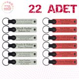 MiaWiki Deri Anahtarlık Kişiselleştirilebilir 22'li Set, Standart, MH-KAN9045X22, Beyaz & Nar Çiçeği, üniseks-yetişkin