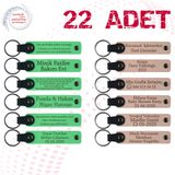 MiaWiki Deri Anahtarlık Kişiselleştirilebilir 22'li Set, Standart, MH-KAN9059X22, Fıstık Yeşili & Pudra, üniseks-yetişkin