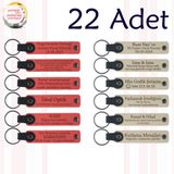 MiaWiki Deri Anahtarlık Kişiselleştirilebilir 22'li Set, Tek Ebat, MH-KAN9122X22, Nar Çiçeği & Sütlü Kahve, üniseks-yetişkin