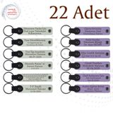 MiaWiki Deri Anahtarlık Mor Menekşe Lacivert 22'li Set, Standart, MH-KAN9044X22, Beyaz & Mor Menekşe, üniseks-yetişkin