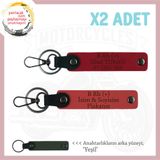 MiaWiki Deri Anahtarlık Motorcu İsim Plaka Kan Grubu, Standart, MH-KAN-MT-7965x2, Nar Çiçeği-Kırmızı-yeşil, üniseks-yetişkin