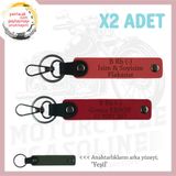 MiaWiki Deri Anahtarlık Motorcu İsim Plaka Kan Grubu, Standart, MH-KAN-MT-8965x2, Nar Çiçeği-Kırmızı-yeşil, üniseks-yetişkin