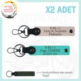 MiaWiki Deri Anahtarlık Motorcu İsim Plaka Kan Grubu, Standart, MH-KAN-MT-9098x2, Pudra-Turkuaz-yeşil, üniseks-yetişkin