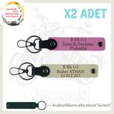 MiaWiki Deri Anahtarlık Motorcu Özel İsim Plaka Kan, Standart, MH-KAN-MT-8034x2, Pembe-Sütlü Kahve-lacivert, üniseks-yetişkin