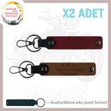 MiaWiki Deri Anahtarlık Motosiklet İsim Plaka Kan Grubu, Standart, MH-KAN-MT-5416x2, Açık Kahve-Bordo-lacivert, üniseks-yetişkin