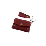 MiaWiki Deri Bozuk Para Cüzdan ve Anahtarlık Seti Bordo, Small, MH-CA5515, üniseks-yetişkin