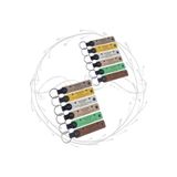MiaWiki Deri Hatıra Anahtarlığı İsme Özel 12'li, Standart, MH-KAN8611X12, üniseks-yetişkin