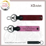 MiaWiki Deri x2 Anahtarlık Set Pembe-Bordo-Syh, Standart, MH-KAN-MT-11022x2, Pembe-Bordo-siyah, üniseks-yetişkin