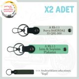 MiaWiki Deri x2 Anahtarlık Set Yeşil-Beyaz-Ysl, Standart, MH-KAN-MT-7289x2, Yeşil-Beyaz-yeşil, üniseks-yetişkin