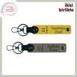 MiaWiki Doğu Karadeniz Temalı Deri Anahtarlık Seti, Standart, MH-KAN-61-360x2, sarı-kül gri, üniseks-yetişkin
