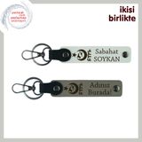 MiaWiki Doğum Gününe Özel İsim Yazılı Hediye Anahtarlık, Standart, MH-KAN-33218x2, beyaz-kül gri, üniseks-yetişkin