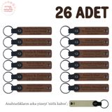 MiaWiki Doğum Yapan Anneye Hediye Anahtarlık Seti, 26'lı Set, MH-KAN8527X26, Kahverengi & Sütlü Kahve, üniseks-yetişkin