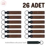 MiaWiki Doğum Yapan Anneye Hediye Anahtarlık Seti, 26'lı Set, MH-KAN8542X26, Kahverengi & Siyah, üniseks-yetişkin