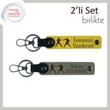 MiaWiki Dövüş Sporları Temalı İsme Özel 2'li Anahtarlık, Standart, MH-KAN-40297x2, sarı-kül gri, üniseks-yetişkin