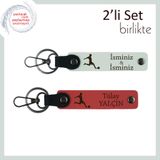 MiaWiki Erkek Çocuğa İsim Yazılı Anahtarlık Futbol, Standart, MH-KAN-39335x2, beyaz-nar çiçeği, erkek-çocuk