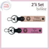 MiaWiki Erkek Kardeşe Aslan Motifli Anahtarlık Seti, Standart, MH-KAN-38533x2, yavru ağzı-pembe, üniseks-yetişkin