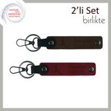 MiaWiki Erkek Kardeşe Kişisel Deri Set Futbol Figürlü, Standart, MH-KAN-39399x2, koyu kahve-bordo, üniseks-yetişkin