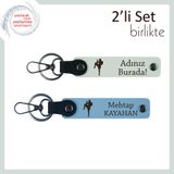 MiaWiki Erkek Kardeşe Kişisel İsim Yazılı Anahtarlık, Standart, MH-KAN-38904x2, beyaz-gök mavi, üniseks-yetişkin