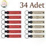 MiaWiki Firma İsmi Yazılı Deri Anahtarlık Mor Lacivert, Standart, MH-KAN9122X34, Nar Çiçeği & Sütlü Kahve, üniseks-yetişkin
