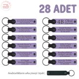 MiaWiki Firmanıza Özel Markalı Hediyelik Anahtarlık, Standart, MH-KAN8573X28, Mor Menekşe & Siyah, üniseks-yetişkin