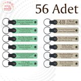 MiaWiki Firmaya Özel Deri Anahtarlık 56'lı Set, Standart, MH-KAN9036X56, Açık Yeşil & Sütlü Kahve, üniseks-yetişkin
