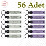 MiaWiki Firmaya Özel Deri Anahtarlık 56'lı Set, Standart, MH-KAN9044X56, Beyaz & Mor Menekşe, üniseks-yetişkin
