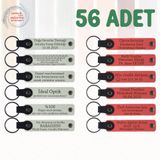 MiaWiki Firmaya Özel Deri Anahtarlık 56'lı Set, Standart, MH-KAN9045X56, Beyaz & Nar Çiçeği, üniseks-yetişkin