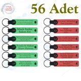 MiaWiki Firmaya Özel Deri Anahtarlık 56'lı Set, Standart, MH-KAN9057X56, Fıstık Yeşili & Nar Çiçeği, üniseks-yetişkin