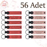 MiaWiki Firmaya Özel Deri Anahtarlık 56'lı Set, Standart, MH-KAN9124X56, Nar Çiçeği & Yavru Ağzı, üniseks-yetişkin