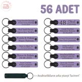 MiaWiki Firmaya Özel Deri Anahtarlık Mor Lacivert 56'lı, Standart, MH-KAN8572X56, Mor Menekşe & Lacivert, üniseks-yetişkin